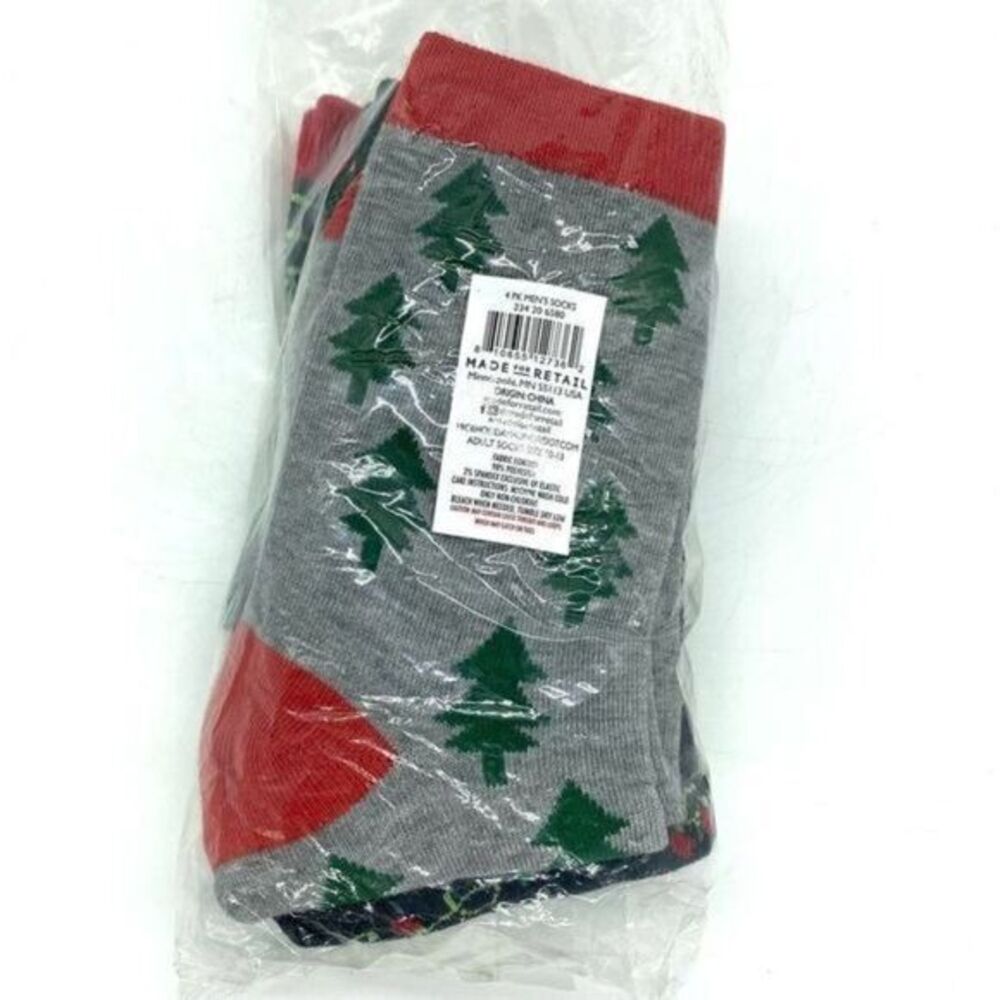 Men's Novelty Christmas Socks Set Pack Of 4 New